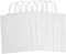 40 PCS White Kraft Paper Bags With Handles 10.6x8.3x4.3 Inch Bulk Gift Bags For Birthdays,Weddings,Baby Showers,Party Favor,Goodie Bags,Retail bag(Medium,White)